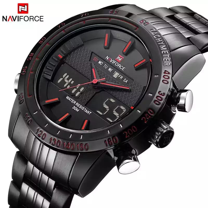 NAVIFORCE NF 9024 Men’s Quartz Digital Analog Watch WatchNest